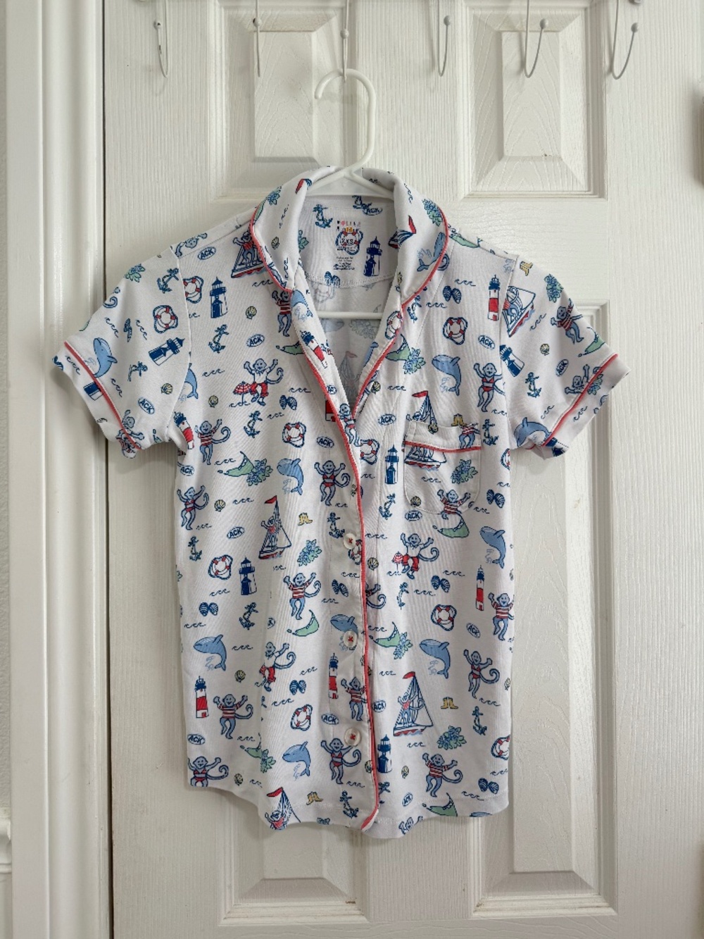 Roller Rabbit Nantucket Memories Polo Pajama Top XXS RARE